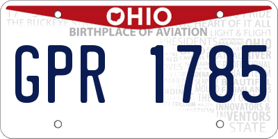 OH license plate GPR1785