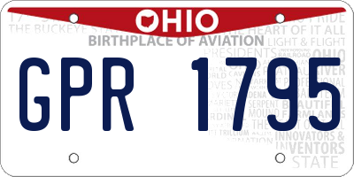 OH license plate GPR1795