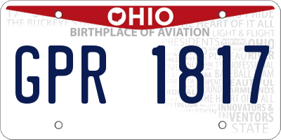 OH license plate GPR1817