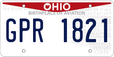 OH license plate GPR1821