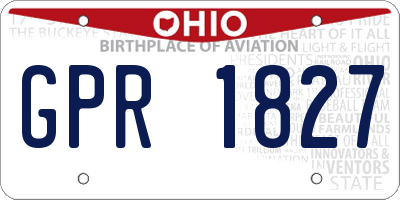 OH license plate GPR1827