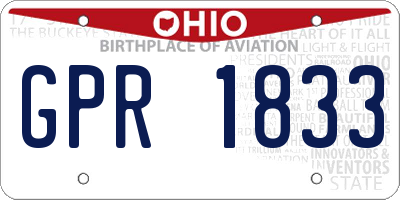 OH license plate GPR1833