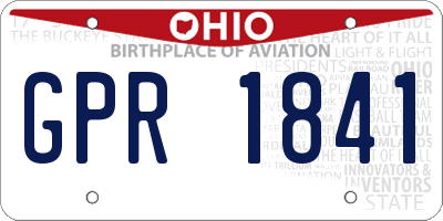 OH license plate GPR1841