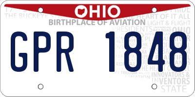 OH license plate GPR1848