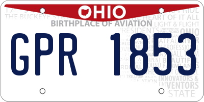 OH license plate GPR1853