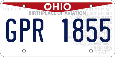 OH license plate GPR1855