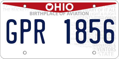 OH license plate GPR1856