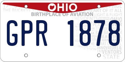 OH license plate GPR1878