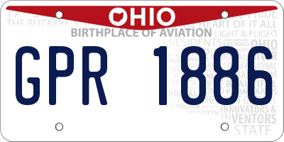 OH license plate GPR1886