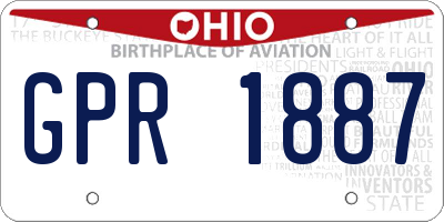 OH license plate GPR1887