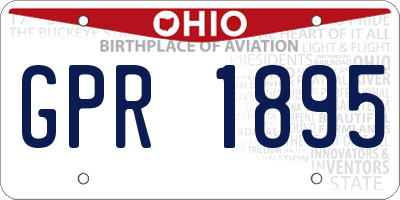 OH license plate GPR1895