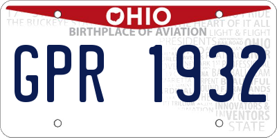 OH license plate GPR1932