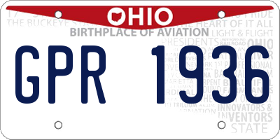 OH license plate GPR1936