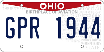 OH license plate GPR1944