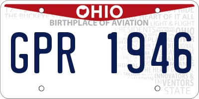 OH license plate GPR1946