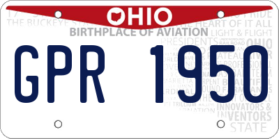 OH license plate GPR1950