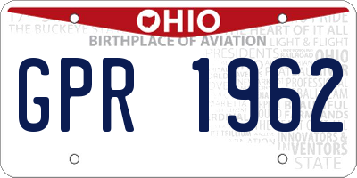 OH license plate GPR1962