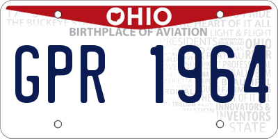 OH license plate GPR1964