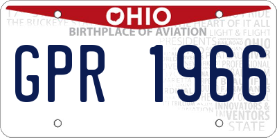 OH license plate GPR1966