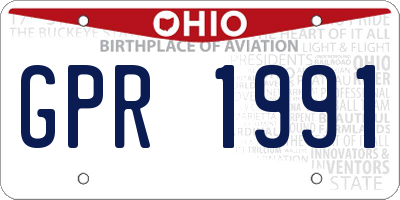 OH license plate GPR1991
