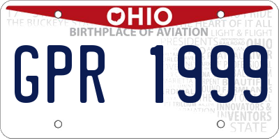 OH license plate GPR1999