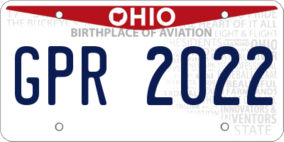 OH license plate GPR2022