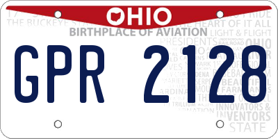 OH license plate GPR2128