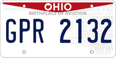 OH license plate GPR2132