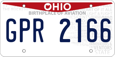 OH license plate GPR2166