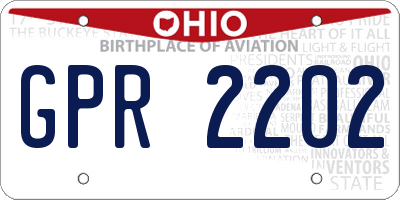 OH license plate GPR2202