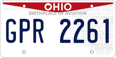 OH license plate GPR2261