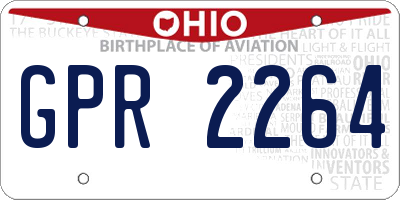OH license plate GPR2264