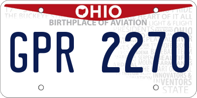 OH license plate GPR2270