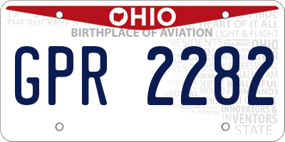 OH license plate GPR2282