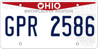 OH license plate GPR2586