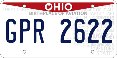 OH license plate GPR2622
