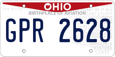 OH license plate GPR2628