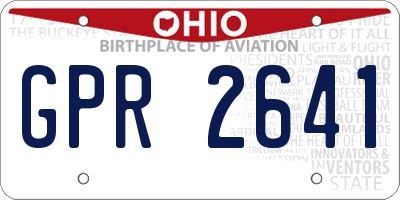 OH license plate GPR2641