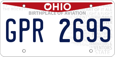 OH license plate GPR2695