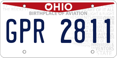 OH license plate GPR2811