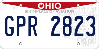 OH license plate GPR2823