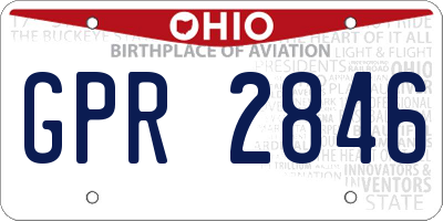 OH license plate GPR2846