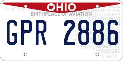 OH license plate GPR2886