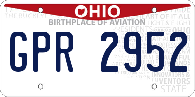 OH license plate GPR2952