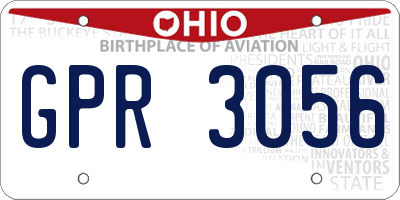 OH license plate GPR3056