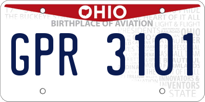 OH license plate GPR3101