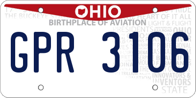 OH license plate GPR3106