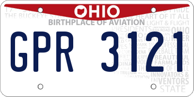 OH license plate GPR3121