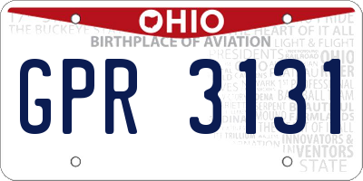 OH license plate GPR3131