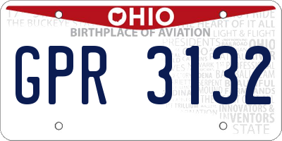 OH license plate GPR3132